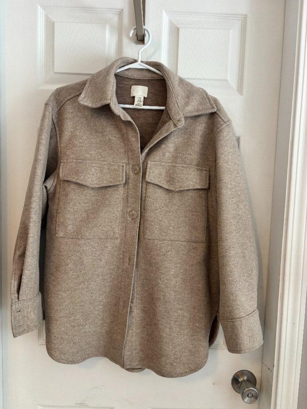 H&M Shacket - Beige Color, Size XS *Oversized